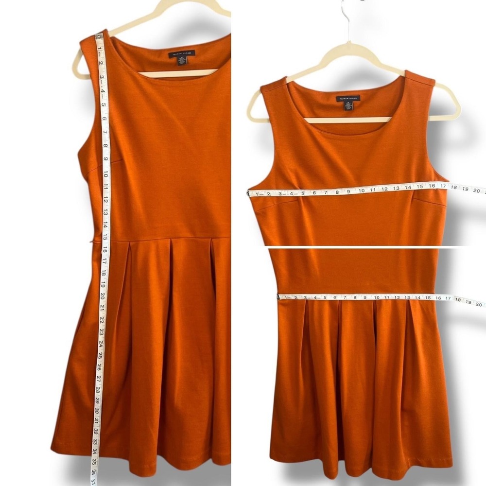 Tommy Hilfiger Skater Dress Medium Orange - Picture 8 of 9